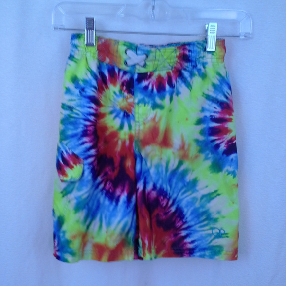 OP Other - OP boys swim trunks Sz S 6 7 Tie dye print Bright